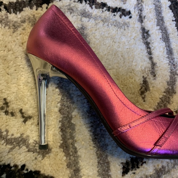 Barbiecore Metallic Hot Pink Steve Madden Stilettos Sz 8 - Picture 6 of 9